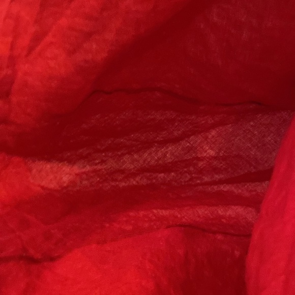 Spiegel 100% Linen (Flax) Cranberry Red long zippered tailored dress flaws pic 3 - Picture 7 of 15